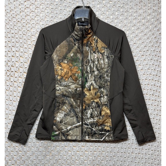 Under Armour Jackets & Blazers - Under Armor Real Tree Jacket Women Sz L Camouflage Full Zip Materiaux Neufs